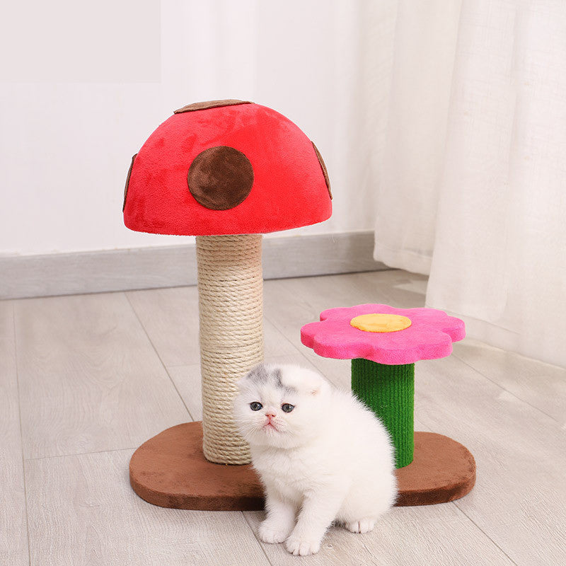 Grinding Claws Funny Cat Toy Sisal Column Mushroom Flower Climbing Frame