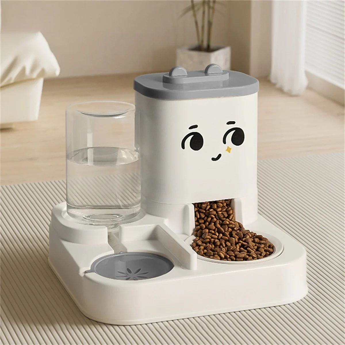 Pet Cartoon Feeding And Watering Dispenser With Large Capacity - Universal Cat And Dog Bowls For Pets