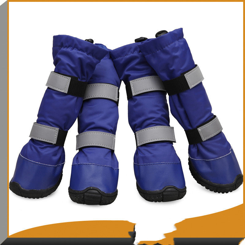 Zapatos impermeables para nieve para mascotas, zapatos para perros grandes, botas de lluvia generales, camello