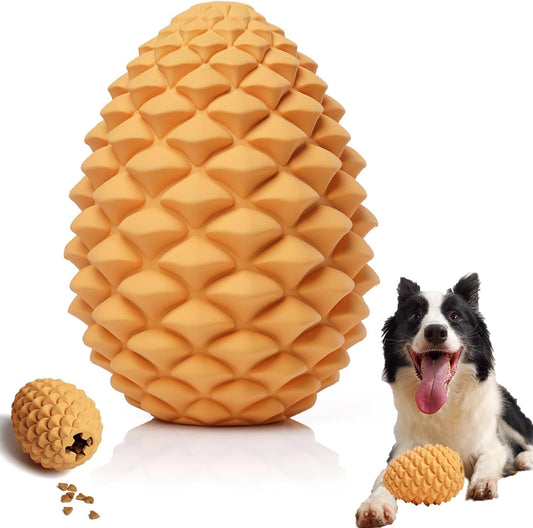 Juguetes resistentes para perros con forma de piña para masticadores agresivos Juguetes para masticar para perros con dispensador interactivo de golosinas Juguete indestructible para perros medianos y grandes Regalos resistentes para perros