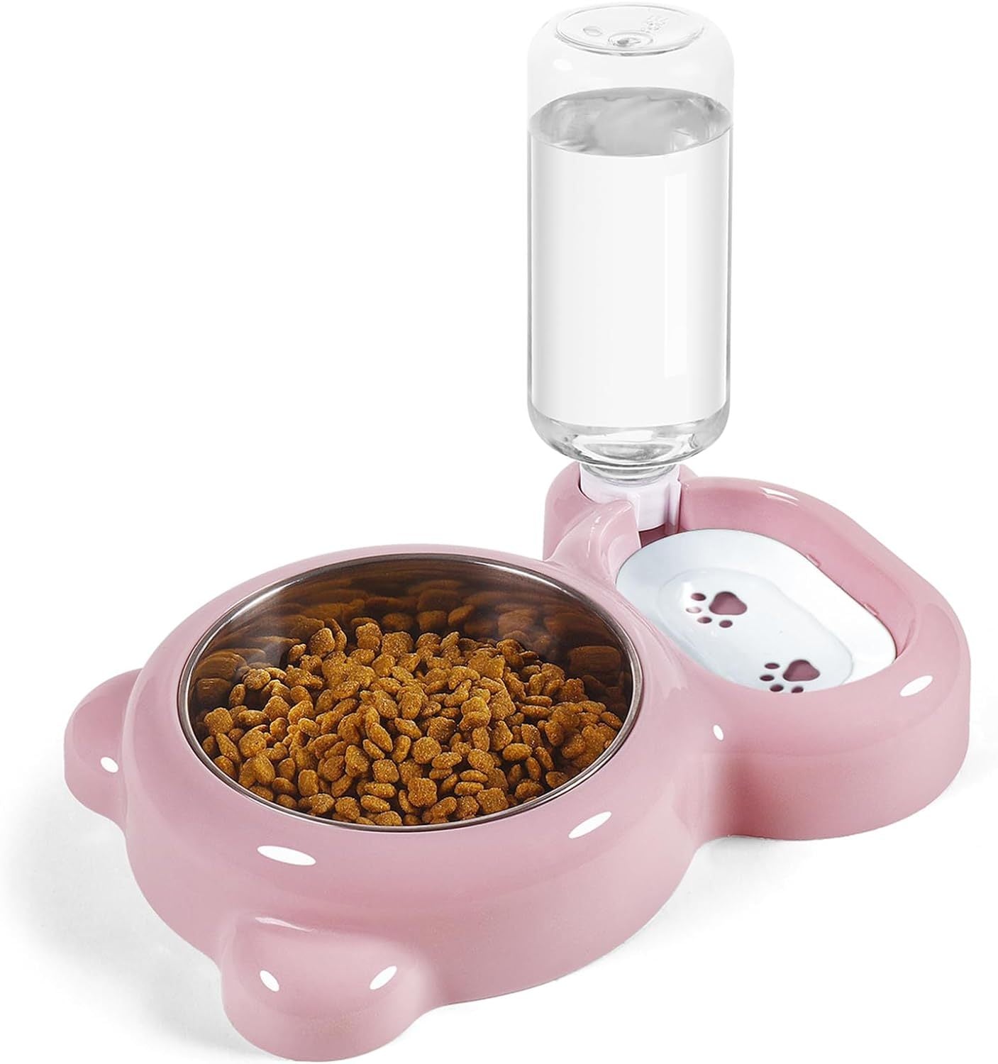 Ensemble de gamelles pour chien et chat avec distributeur d'eau et bol en acier inoxydable pour chats et petits chiens