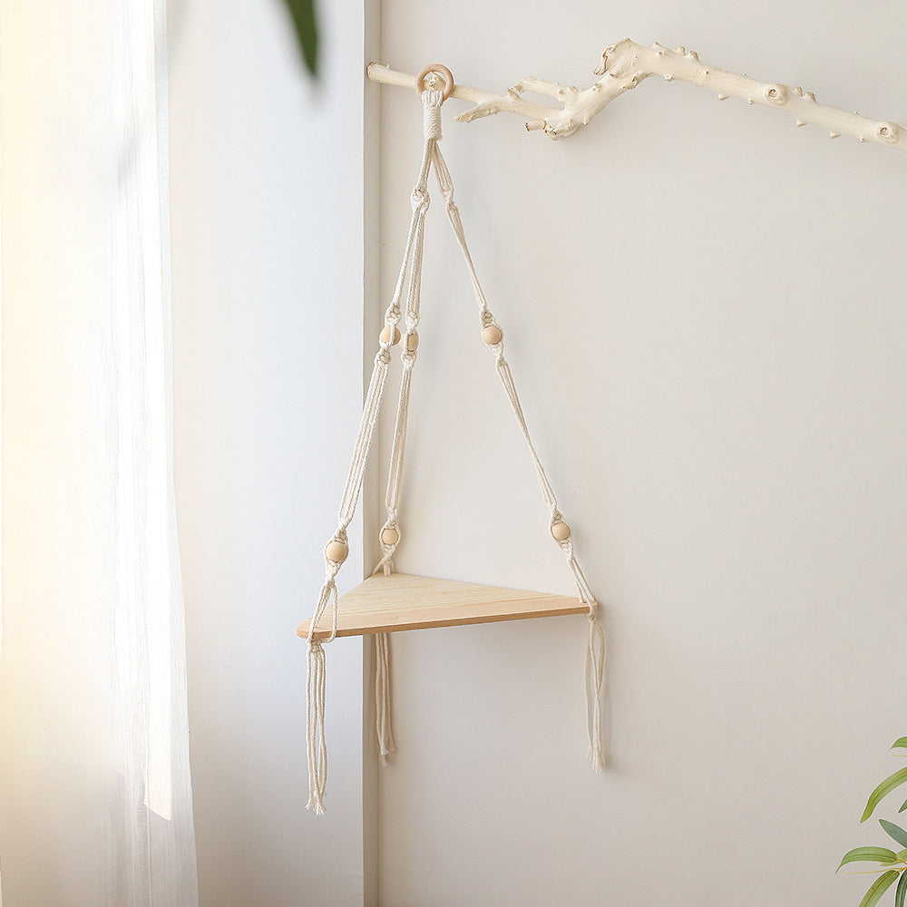 Estantes De Macramé Para Planta De Dormitorio Decoración Del Hogar Boho Chr