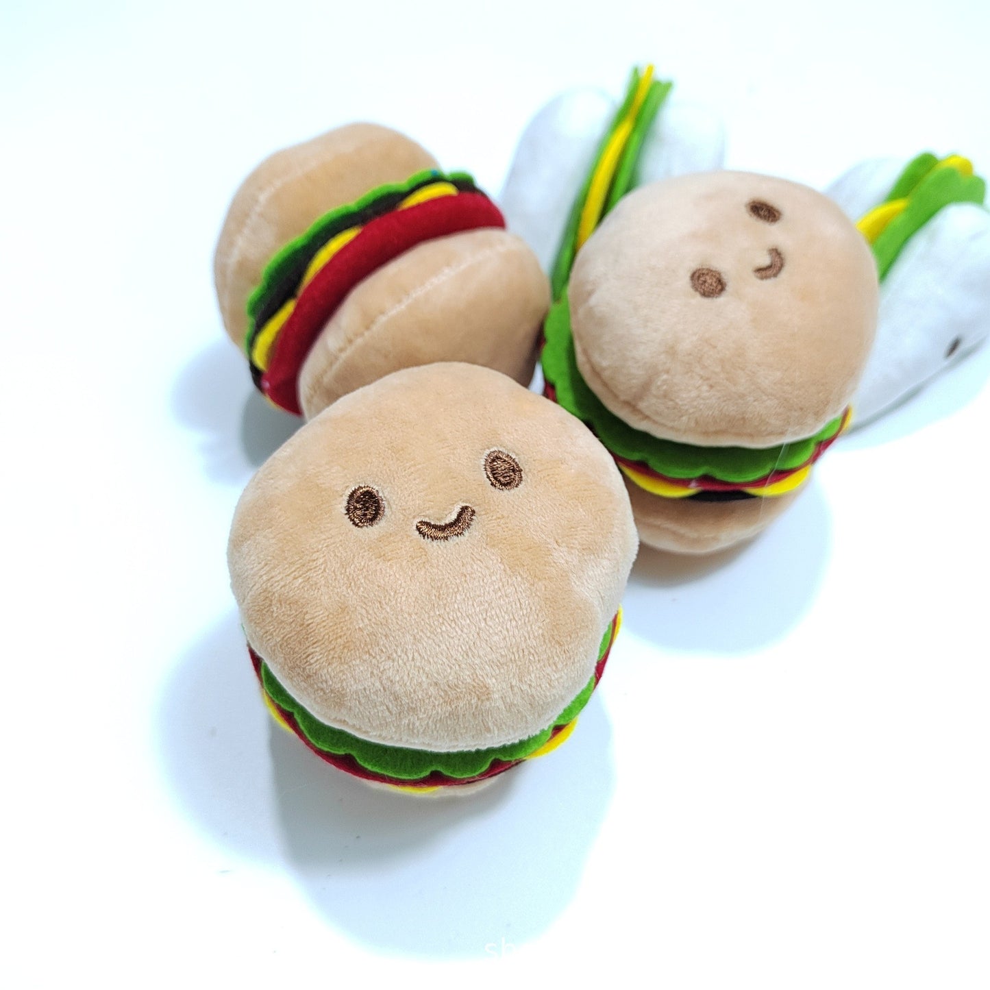 Juguete que suena para mascotas de hamburguesa de descompresión