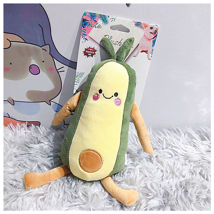 Juguete de peluche con sonido para mascotas, serie de aguacate Molar