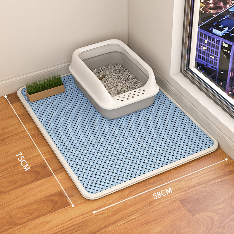 Tapis de litière pour chat double couche imperméable pour piège à urine, tapis de toilette antidérapant facile à nettoyer, tapis à gratter pour chat, grands tapis pour pieds 