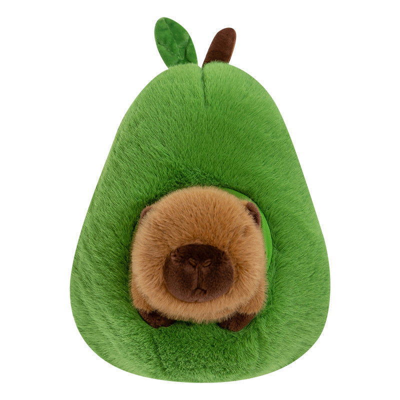 Almohada de carpincho de aguacate de peluche