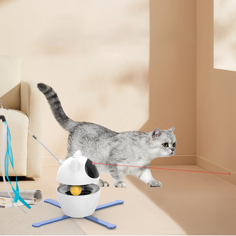 Juguetes interactivos para gatos de interior, juguetes automáticos para gatos, juguetes electrónicos para gatos, divertidos juguetes para gatos con palo, cuerda elástica para gatos 