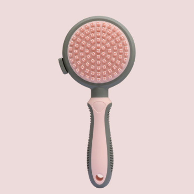 Brosse à poils de chat en silicone 2 en 1 avec picots en caoutchouc souple pour chats d'intérieur, bain de chien, massage, toilettage, massage de perte de poils, bain, élimine en douceur les nœuds et les poils lâches des chats et des chiens à poils longs