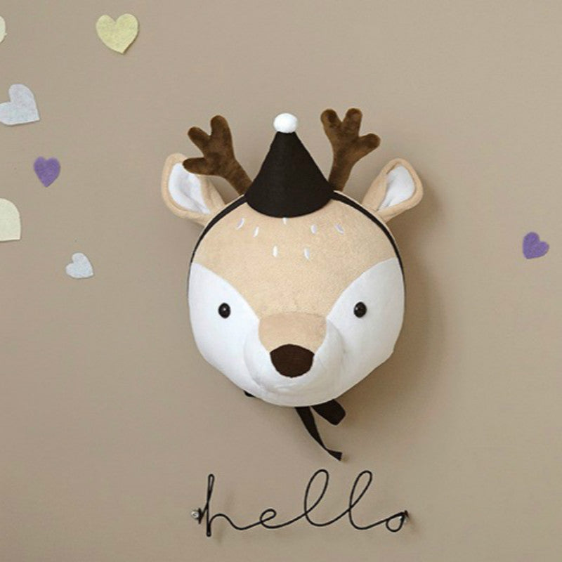 Wall Decoration Animal Head Soft Hanging Children's Room Creative Decoration Ornaments