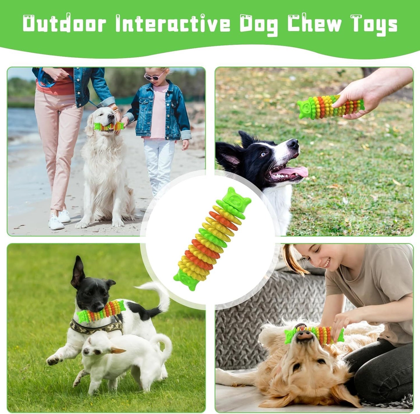 Juguetes para masticar para perros agresivos Juguetes duraderos para perros de razas grandes, medianas y pequeñas Juguetes de goma indestructibles para la dentición de perros Juguetes interactivos resistentes para perros al aire libre para entretenimiento