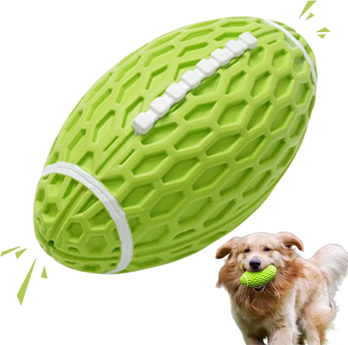 Juguetes para perros Juguete para perros de rugby duradero y chirriante, perfecto para masticadores agresivos, perros grandes y juegos bruscos