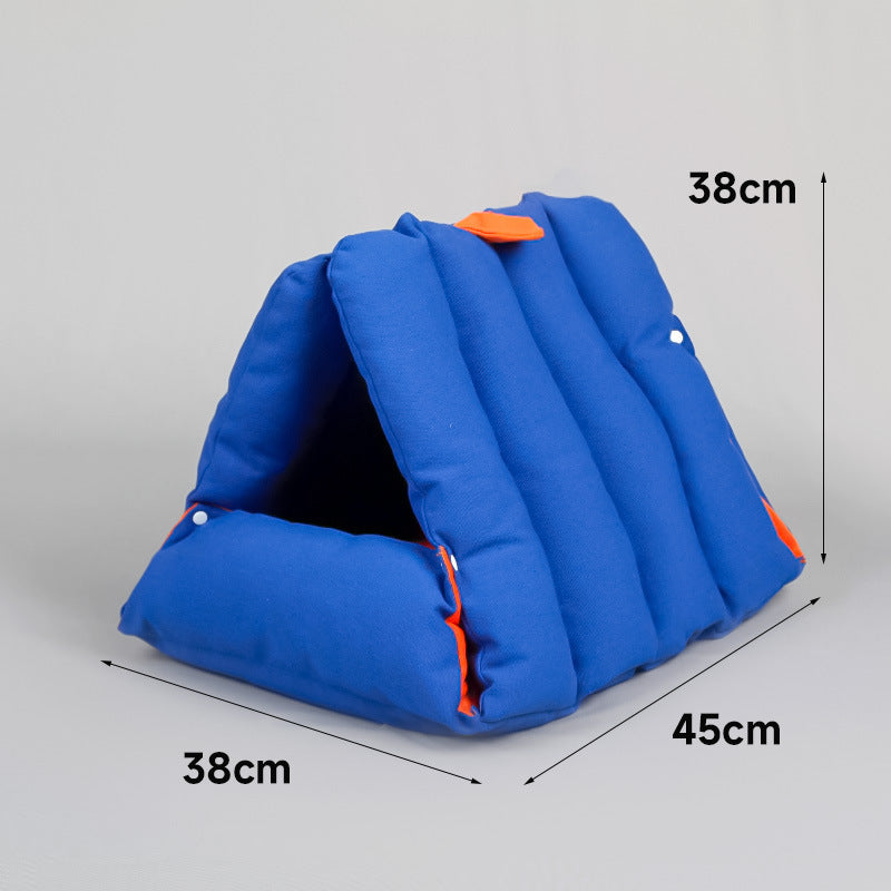 Triangular Sofa Cat Nest And Drilled Holes Can Be Combined And Deformed Multi-purpose Warm Autumn And Winter Pet Nests