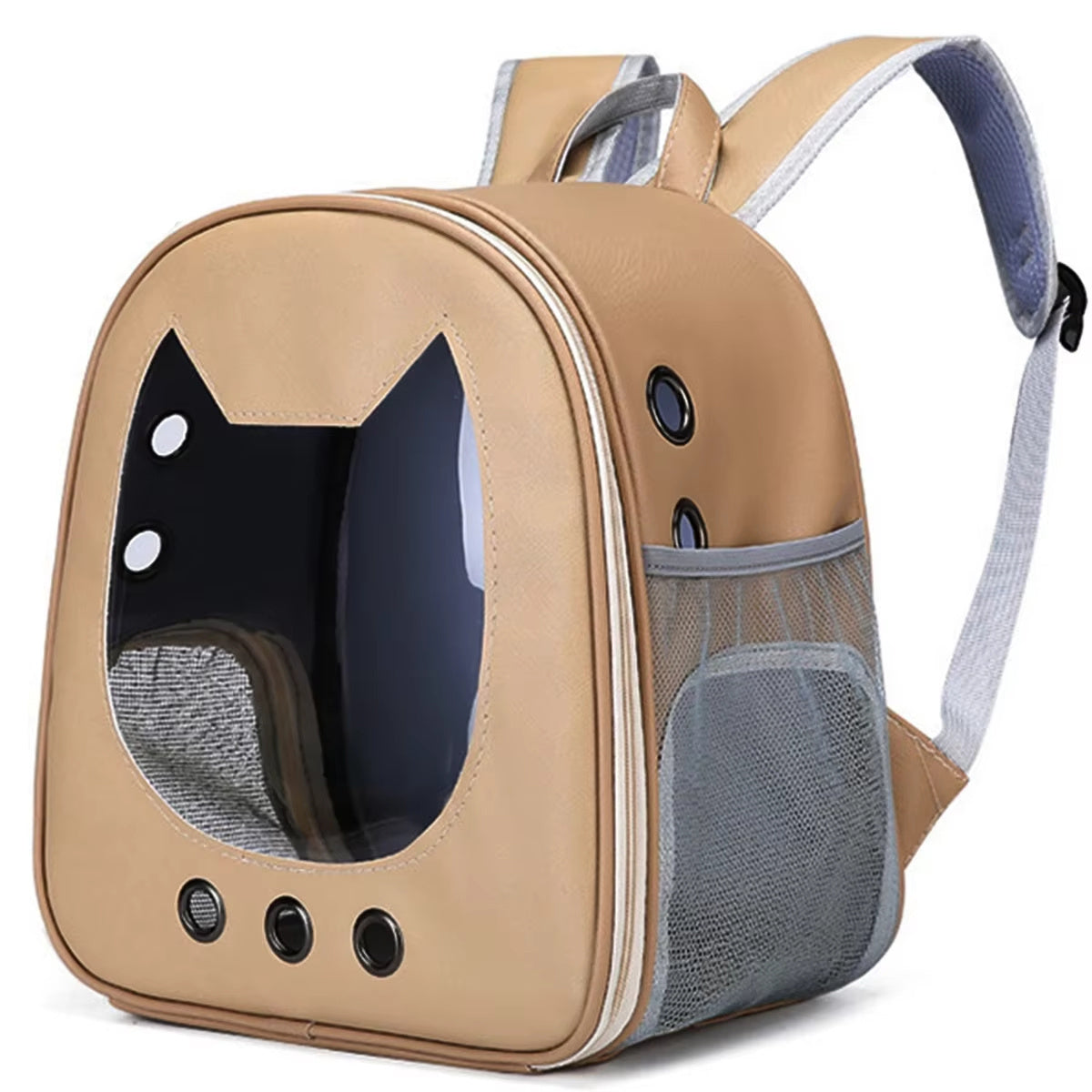 Bolsa de transporte para gatos, mochila para mascotas, bolsa de hombro portátil para viajes al aire libre para gatos, bolsa de transporte para gatos, bolsa de transporte para perros transpirable de gran capacidad