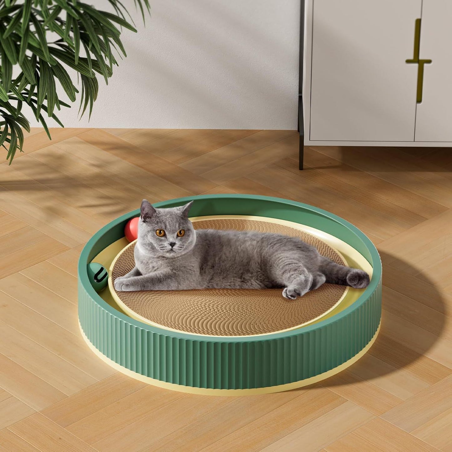 Rascador para gatos, poste grande para gatos de interior, recambios para adultos, rascador de cartón de repuesto para gatos con pelotas, rascador de primera calidad para cama, protector de muebles