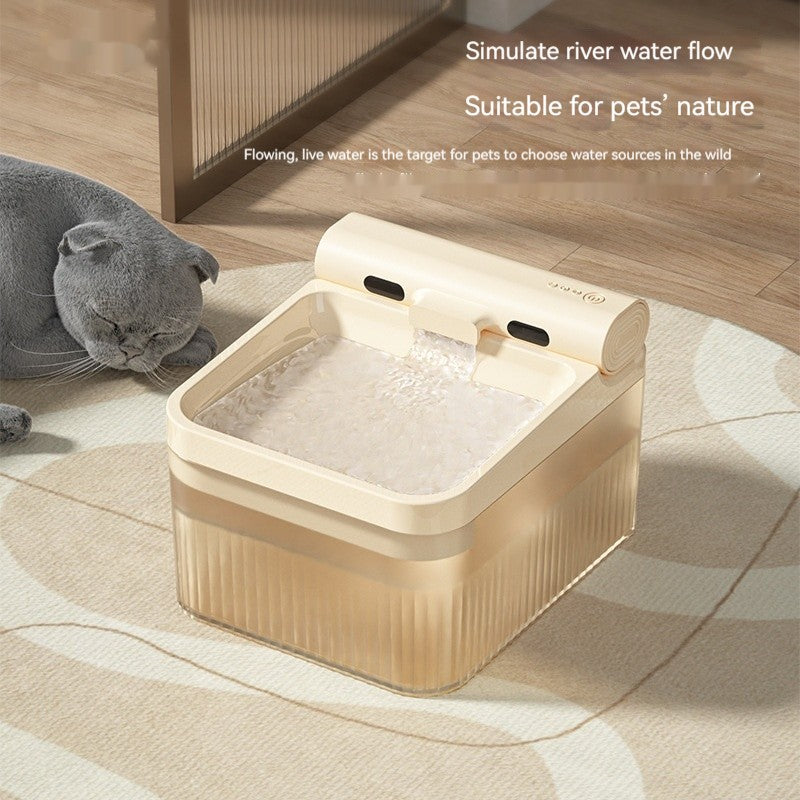 Distributeur d'eau intelligent en plastique pour animaux de compagnie, joli bol à boire à Triple filtre 4L, grande capacité, distributeur d'eau pour chat