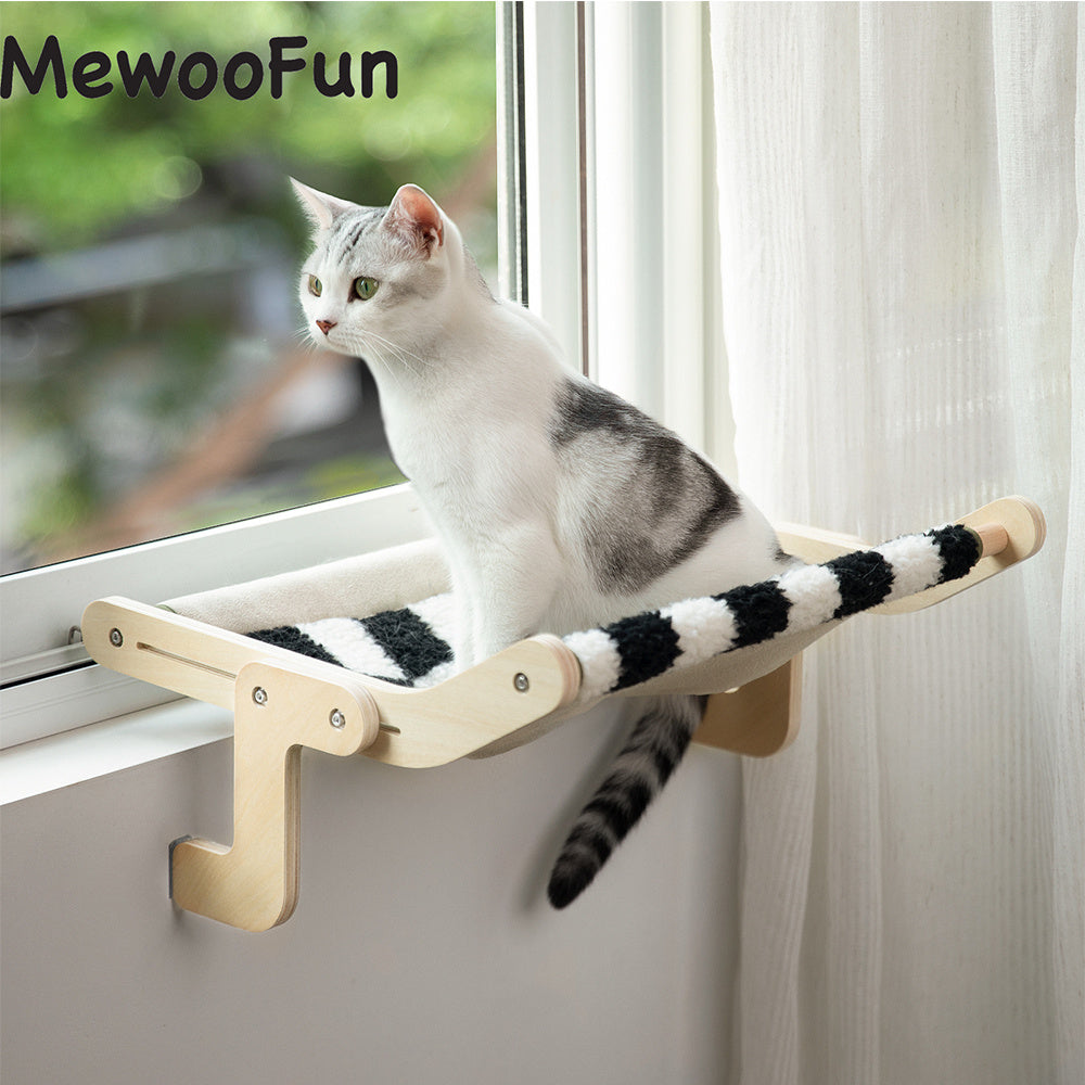 Mewoofun Cat Window Perch Winter Season Mat Easy Washable Quality Fabric 40 Lbs Hot Selling Hammock Hanging Bed For Pet