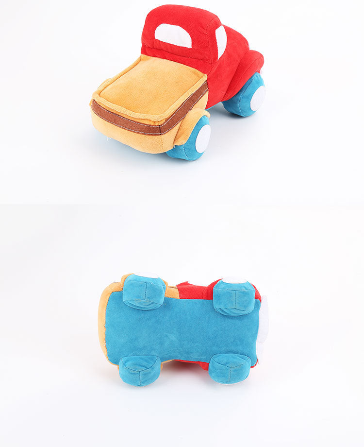 Tooth Grinding And Sound Making Plush Car Dog Toy