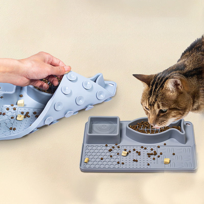 Multifunction Pet Slow Feeder Bowls Dog Licking Mat With Suction Cups For Anxiety Relief Dog Cat Water Drinking Eating Food