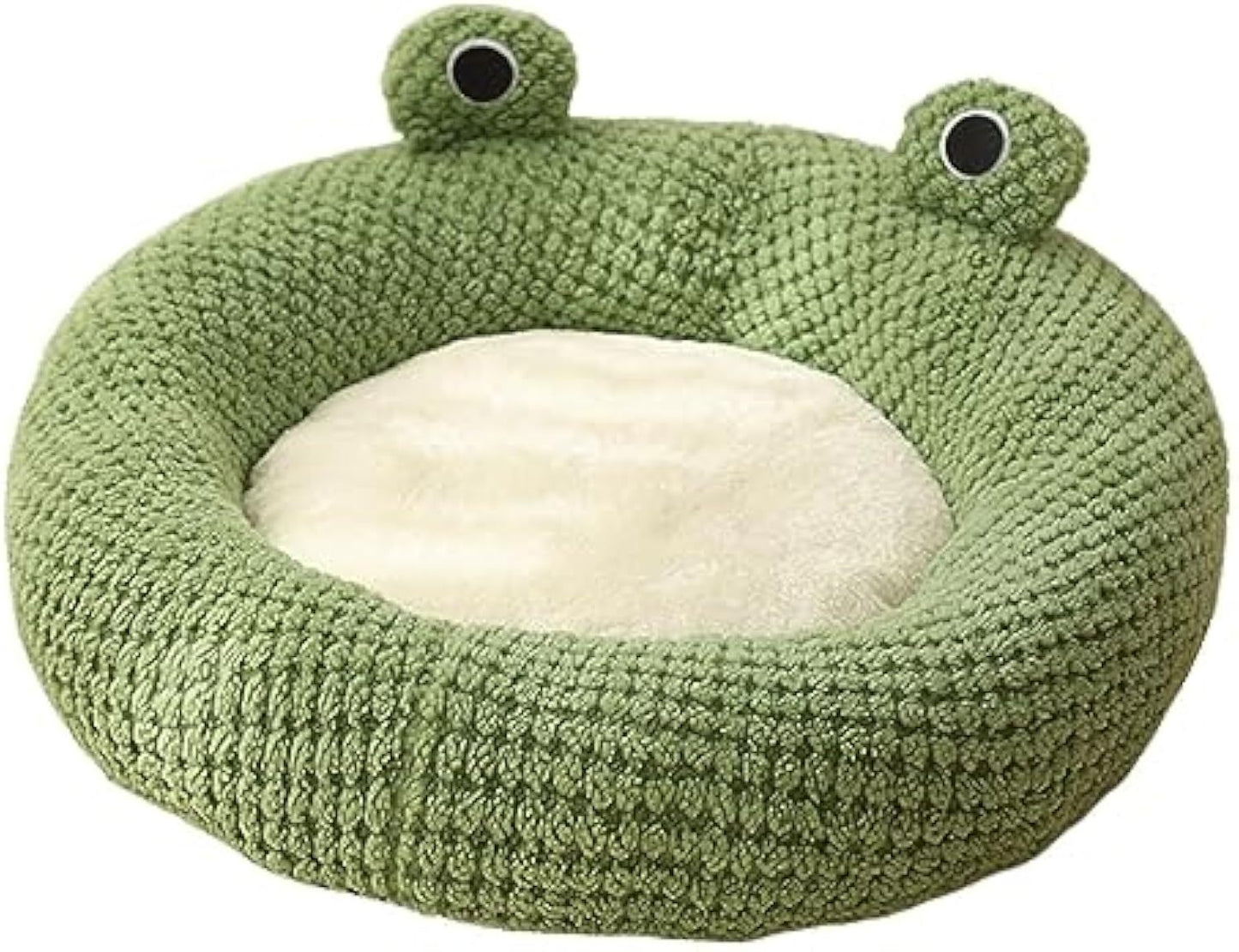 Lit de chat en forme de grenouille de dessin animé, lit de chat confortable d'intérieur pour chats ou petits chiens, chenil mignon pour animal de compagnie, nid de chat pour chiot, chaton, lapin