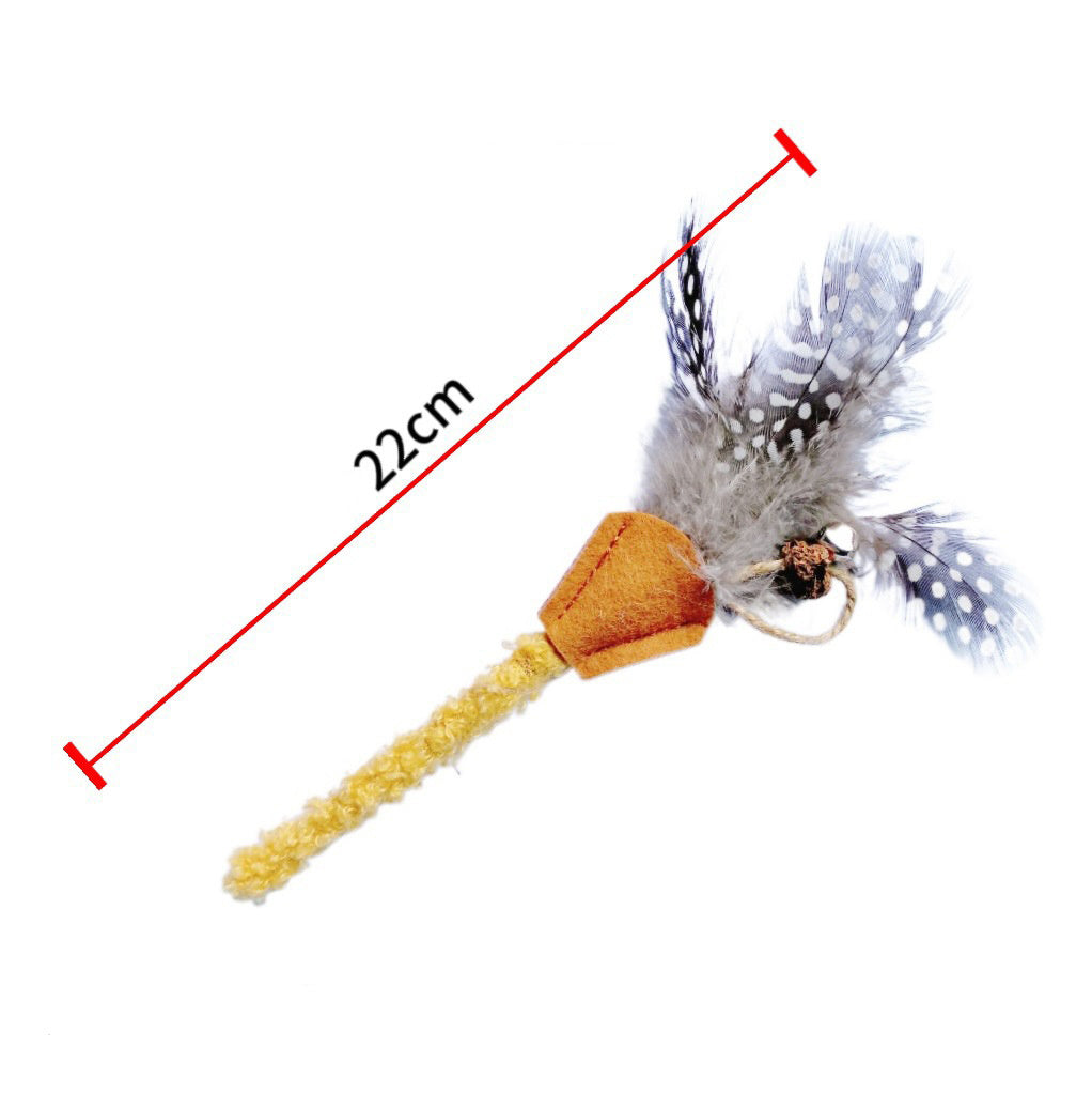 Polygonum Wood Feather Stick For Cat Pet Toy Molar Stick For Gall Fruit Polygonum Wood