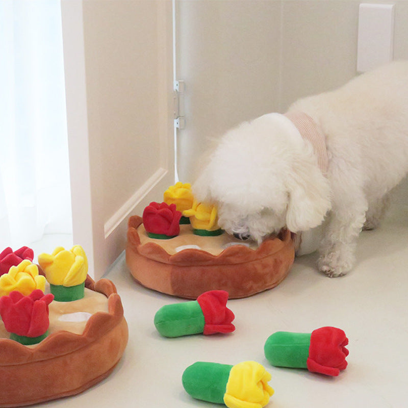 Traje de tulipán Juguetes para mascotas Ocultar comida