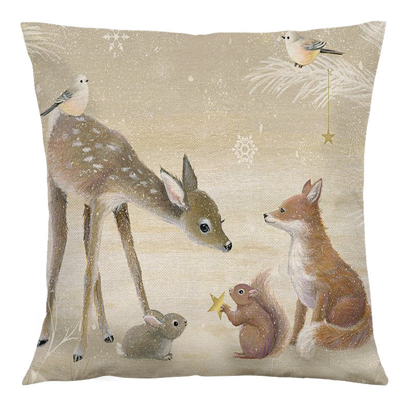 Animal Vintage Linen Home Sofa Cushion