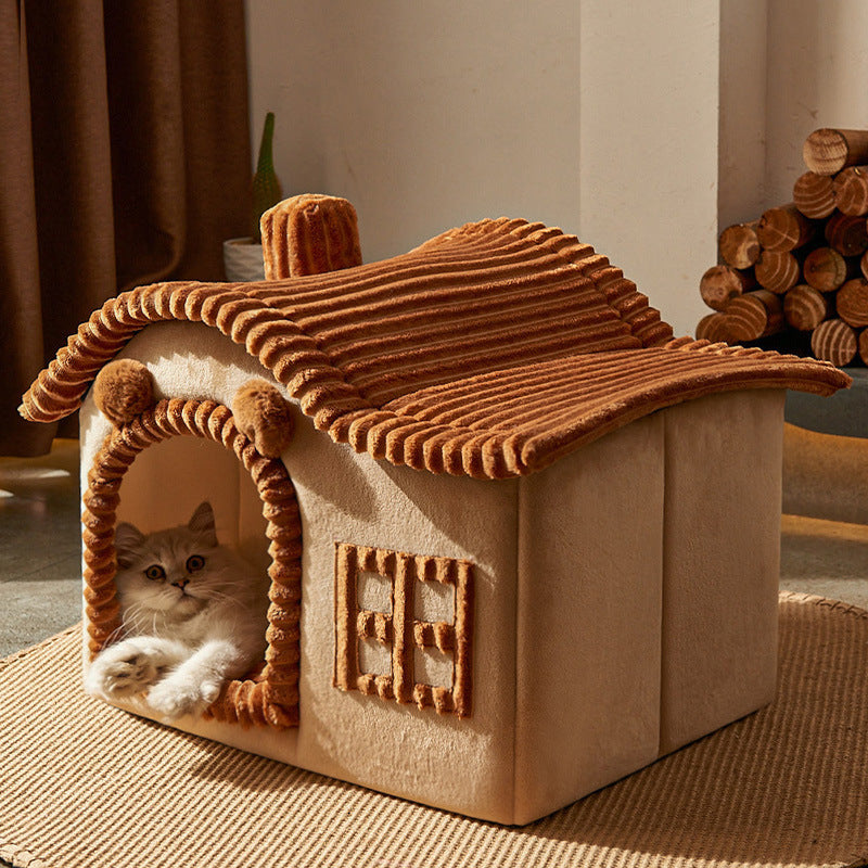 Arena para gatos cerrada Winter Warm Villa