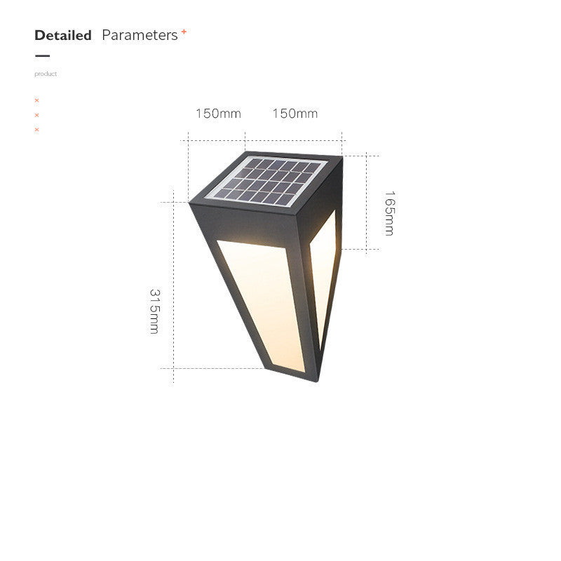 Sensor impermeable de luz solar LED para jardín al aire libre