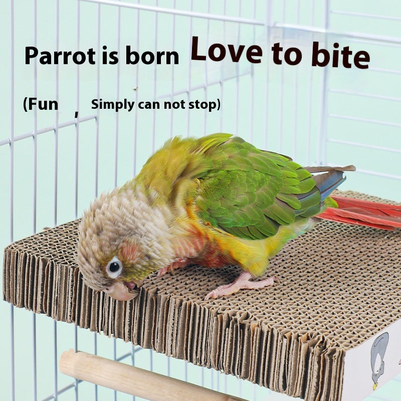 Parrot Toys Material de cama para mascotas con pastel de capas chino