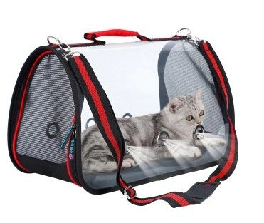 Sac messager portable transparent pour animaux de compagnie