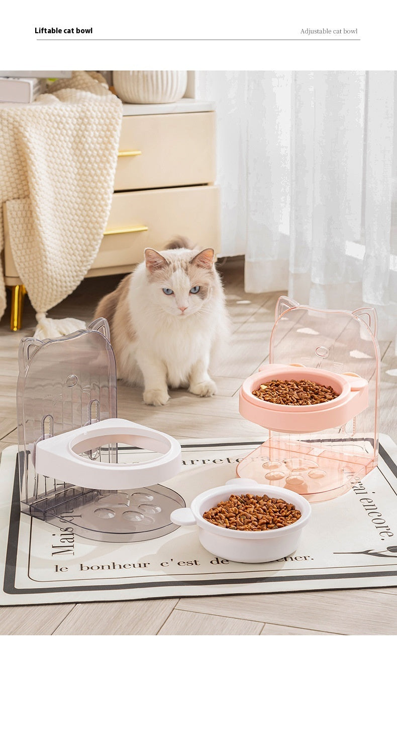 Adjustable Height Cat Ear Bowl For Pets