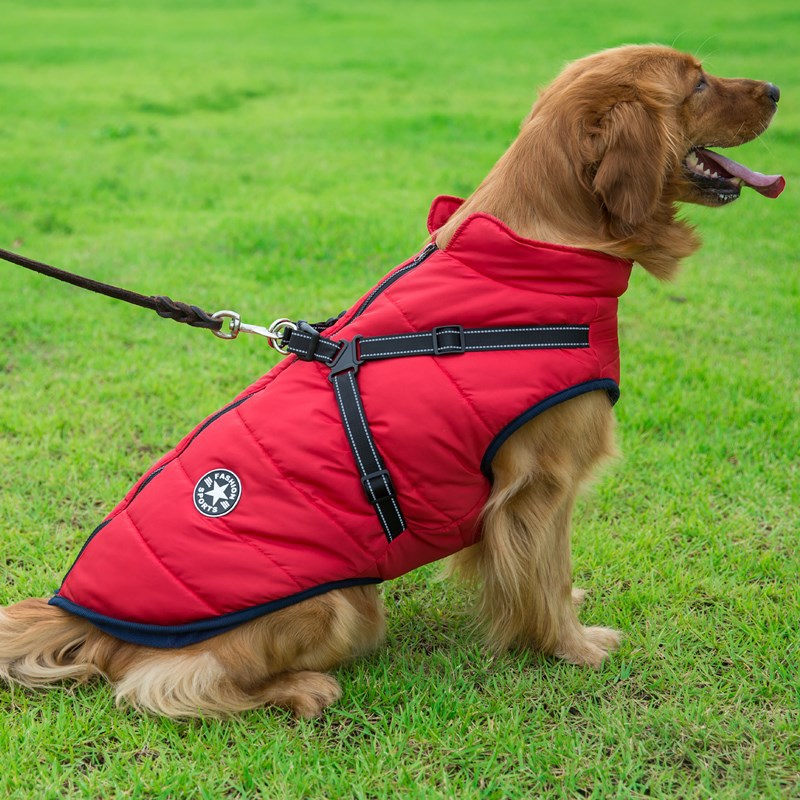 Ropa reflectante para perros grandes, abrigo cálido para mascotas a prueba de frío, abrigo impermeable para perros de otoño e invierno