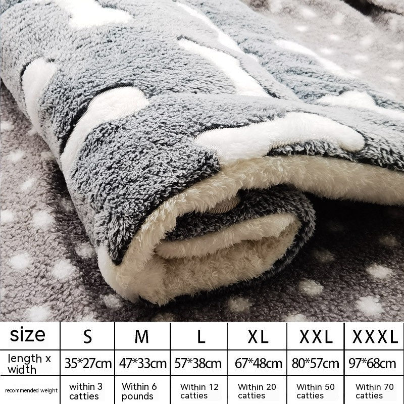 Winter Pet Mat Cat Nest Flannel Kennel Blanket Cat Pad Pet Bed