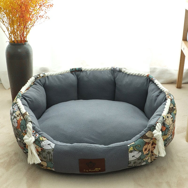 Four Seasons Universal Removable And Washable Pet Kennel Large Dog Bed To Keep Warm