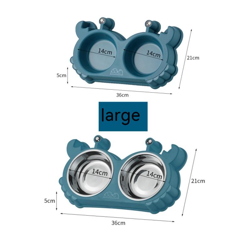 Bol double pour animaux de compagnie, bol pour chat amovible en acier inoxydable