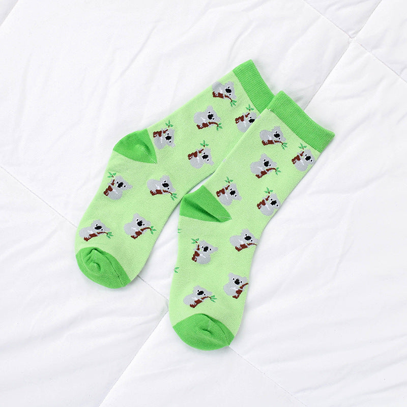 Adult Men And Women Socks Cartoon Animals