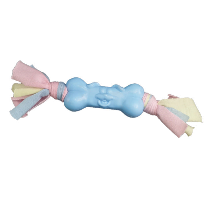 Bandes de tissu en coton TPR pour chien, jouets de soulagement des dents molaires, animaux de compagnie