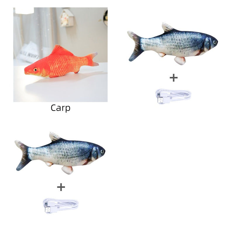 Version sans herbe à chat - Jouet de simulation de poisson sauteur électrique