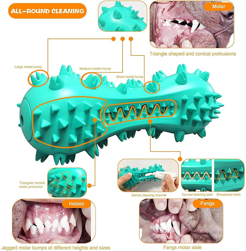 Juguetes para masticar de limpieza para perros agresivos, palo Molar de goma, dientes orales para perros