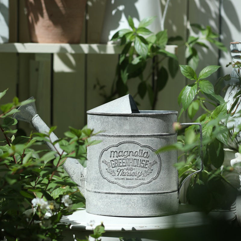 Regadera de jardín de hierro forjado, decoración de comestibles para jardinería