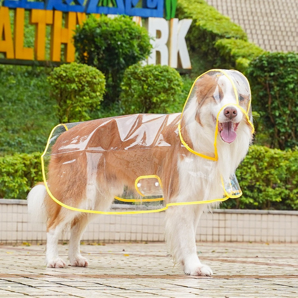 Manteau imperméable transparent pour chiens de petite et moyenne taille, vêtements imperméables pour animaux de compagnie avec veste de pluie à capuche et matériaux légers et respirants, parfaits pour les journées de marche en plein air