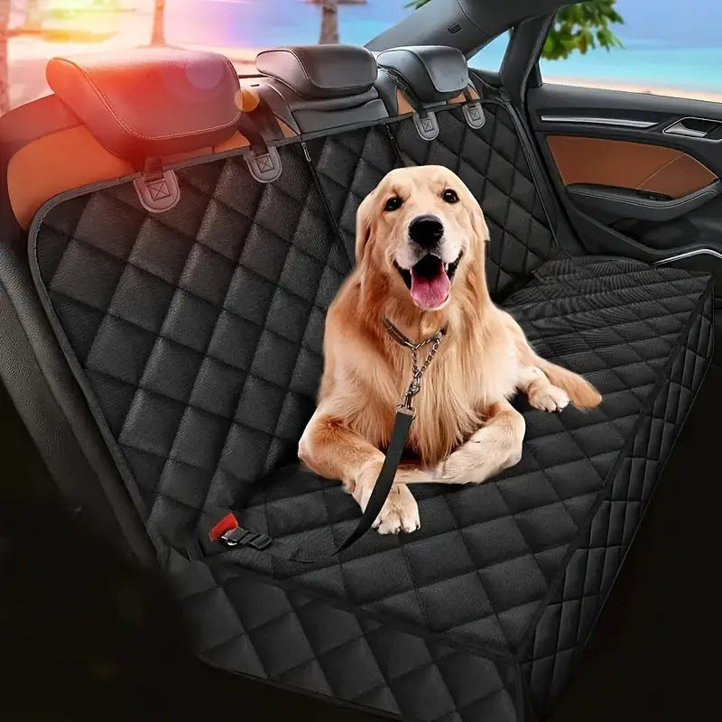 Alfombrilla trasera antisuciedad impermeable para coche para perros, alfombrilla de doble uso para asiento trasero de coche para mascotas