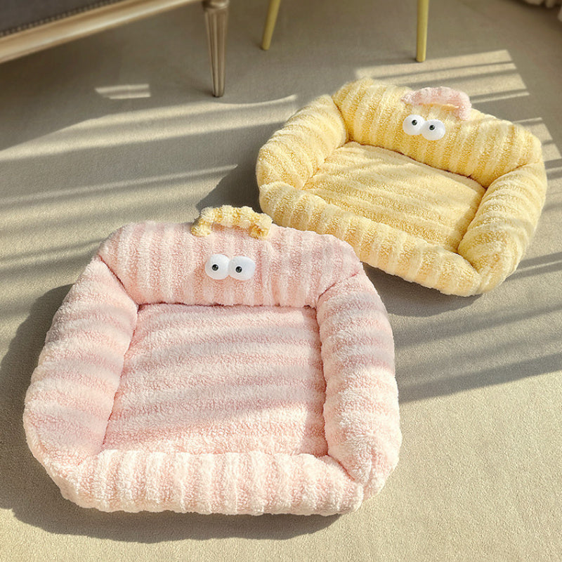 Caseta de invierno para mascotas, sofá cálido para perros pequeños y medianos, colchoneta para dormir, cojín suave, cama especial para cachorros