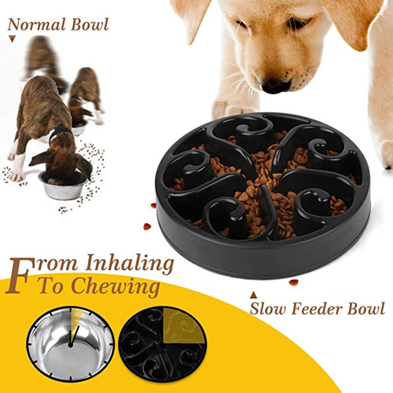 Gamelle pour chien de compagnie, gamelle pour alimentation lente, antidérapante, anti-déglutition, gamelle écologique pour chiens de grande, moyenne et petite taille, mesure pour chiots