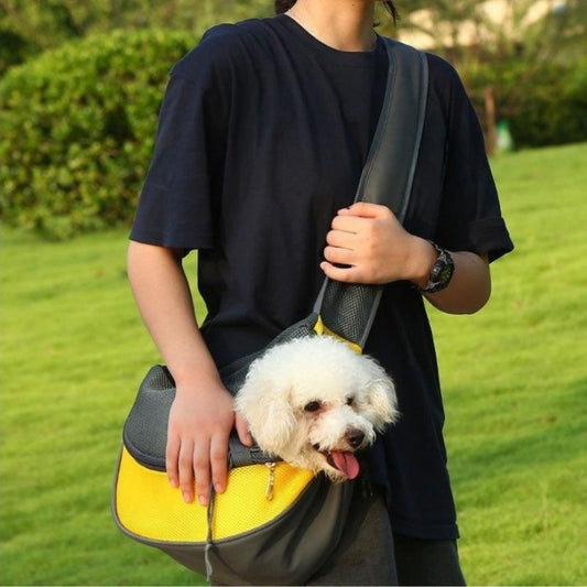 1 sac à main de voyage en maille Oxford pour animal de compagnie et chiot, pochette simple, sac à bandoulière, sac à bandoulière confortable en maille, fourre-tout de voyage