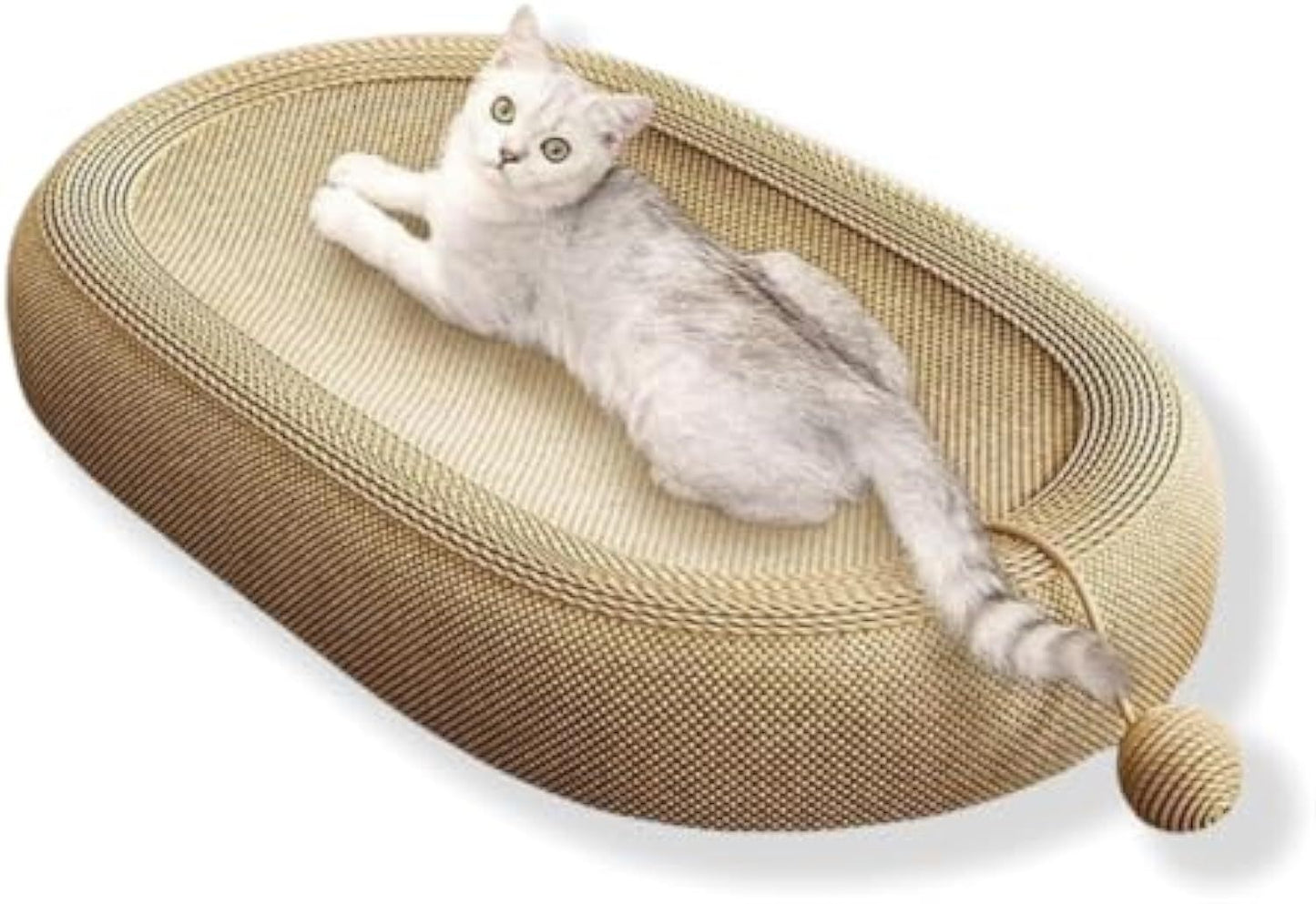 Planche à gratter en sisal pour chat - Lit de très grande taille - Design adorable - Durable - Confortable - Salon