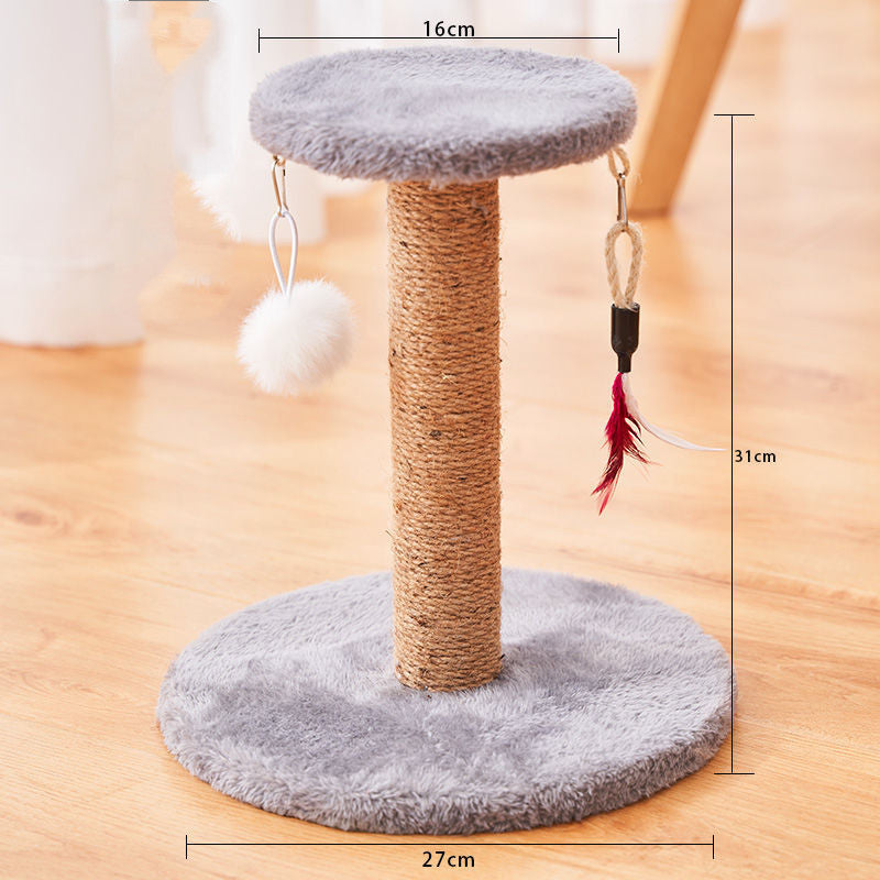 Griffoir vertical en sisal pour chat - Jouet durable, anti-pelliculaire, anti-rayures - Fournitures pour chats