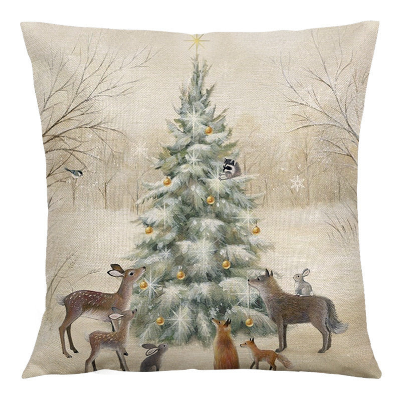 Animal Vintage Linen Home Sofa Cushion