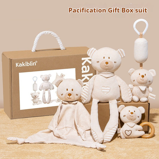 Coffret cadeau de jouets en peluche en coton pour bébé