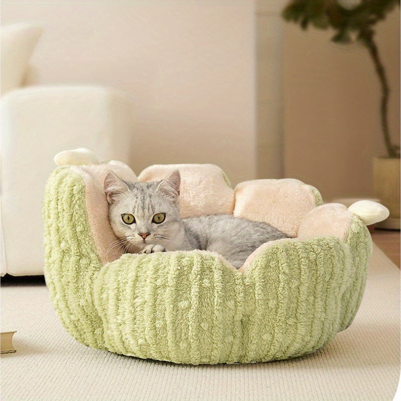 Litière pour chat mignonne, douce et confortable, toutes saisons, universelle, cactus, violet, vert, fournitures pour chats et chiens, jouets